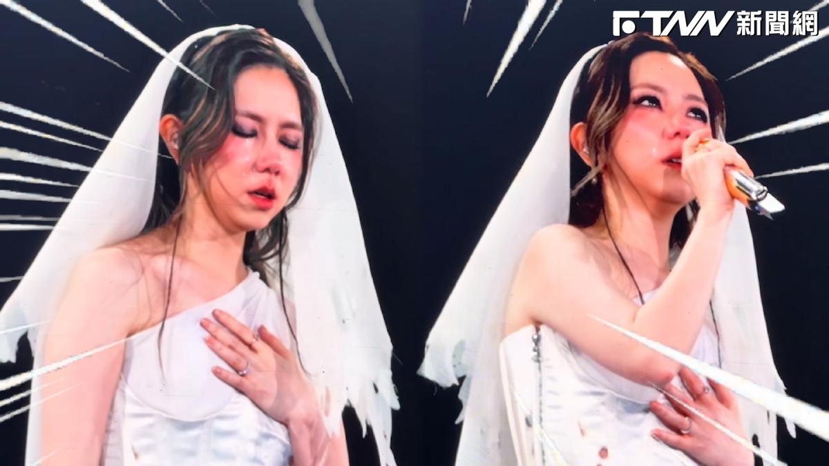 影／鄧紫棋大巨蛋唱到淚崩！披婚紗數度哽咽惹粉絲心疼